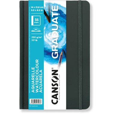 CANSON Aquarellbuch Graduate A5 31200L027 blanko, 250g 28 Blatt