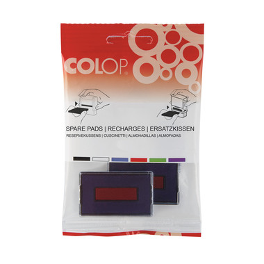 COLOP Stempelkissen E/200/2 blau/rot 2 Stück