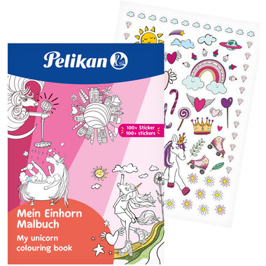 PELIKAN Malbuch mit Stickern 101530 A4 100g/m2