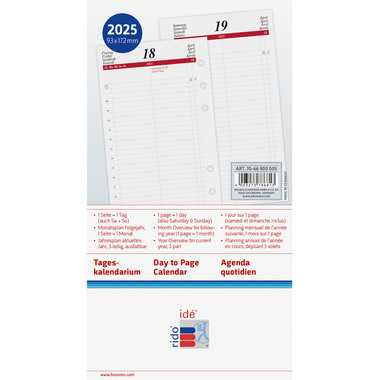 RIDOIDE Calendario Timing 2 2025 66900005.25 1G/1P ML 9.3x17.2cm