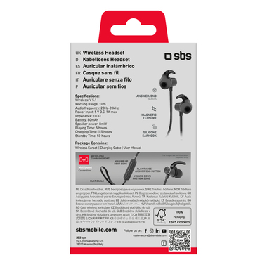 Sports wireless magnetic Multipoint earphones with ear loops