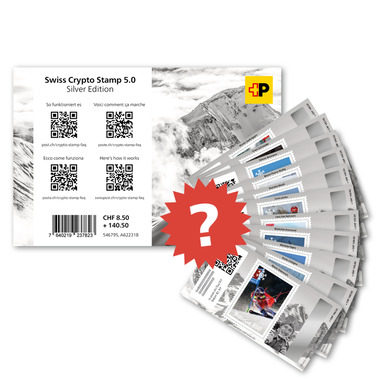 Swiss Crypto Stamp 5.0 CHF 8.50+140.50 «Silver Edition» Sonderblock «Swiss Crypto Stamp», selbstklebend, ungestempelt