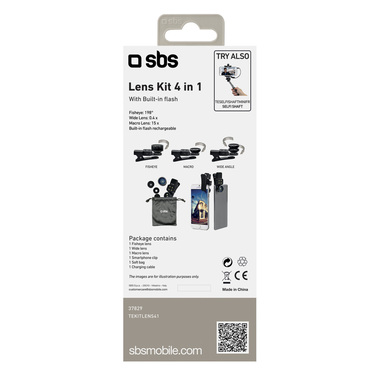 Smartphone lens kit consisting of three lenses