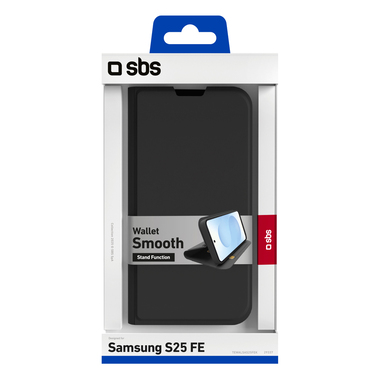 Black book-style cover for Samsung Galaxy S25 FE | SBS