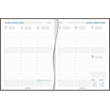AURORA Agenda Florence Business 2027 2915Z 1S/2P noir ML 15M 17.5x22.5cm