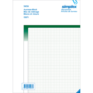 SIMPLEX Libro misura vert A4 15071 carta autocopiante 50x2 fogli