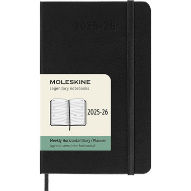 MOLESKINE Calendario settimanale 25/26 8056999275518 18M HC nero 9x14cm
