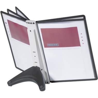 DURABLE Sichttafelsystem SHERPA Soho 554001 schwarz mit 5 Sichttafeln A4