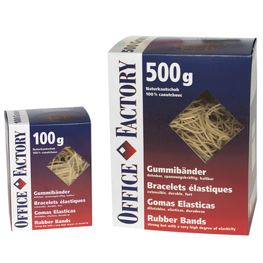 SMART OFFICE Gummibänder 500g 605516 1.3x60mm braun