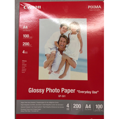 CANON Glossy Photo Paper 200g A4 GP501A4 InkJet, Everyday 100 feuilles