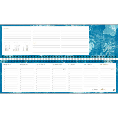 HEYE Agenda transversal indigo 2025 23450+25 DE 32.5x9.3cm