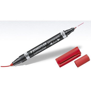 STAEDTLER Lumocolor DUO 348 0.6/1.5mm 348-2 rosso perm.