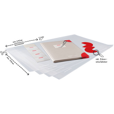 HERLITZ Buchhülle easy cover 50014743 5 Stück Flexibel