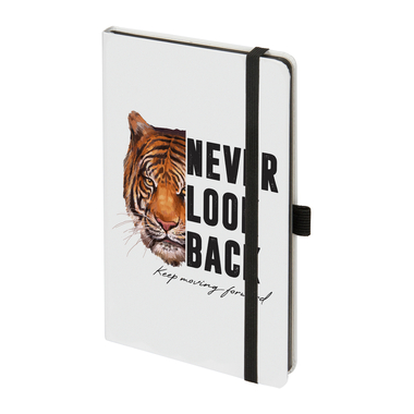 BIELLA Notizbuch Kompagnon WhiteTrend 5845337923U Tiger, gepunktet 12.5x19.5cm