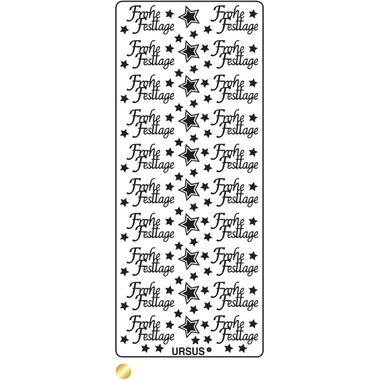 URSUS Kreativ Sticker 59100060 Frohe Festtage gold