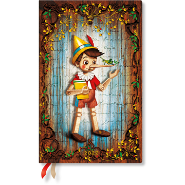 PAPERBLANKS Agenda Pinocchio 2027 DD1804-0 1S/2P HOR Maxi HC AL 13.5x21cm