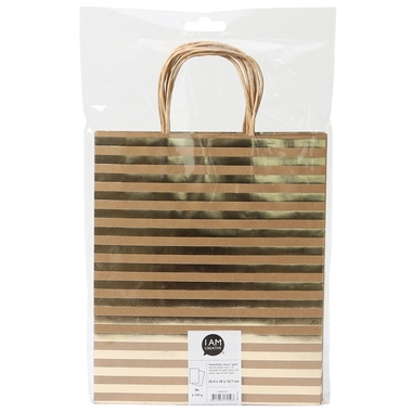 I AM CREATIVE Sacs papier, 4 pcs 4088.05 brun/doré, 25.4x30x12.7cm
