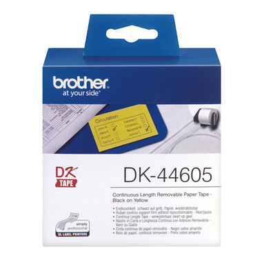 PTOUCH Etichette continue 62mmx30.48m DK-44605 QL-500/550 giallo rotolo