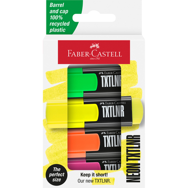 FABER-CASTELL Textmarker 154204 superfluorescent 4 Stück
