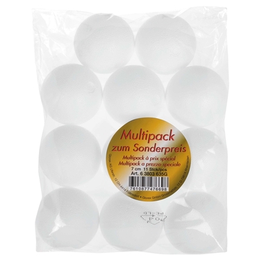 GLOREX Styroporkugeln 7cm 63803635G 11 Stück
