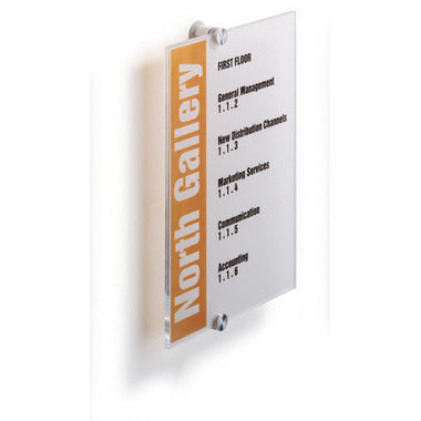 DURABLE Plaque d.porte Crystal Sign A4 482519 transparent, acryl. 210x297mm