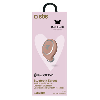 Casque équipé d'un micro et d'un bouton de réponse, technologie multipoint, Bluetooth v 4.1, rose