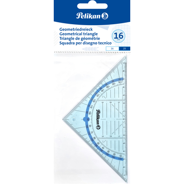 PELIKAN Geodreieck 16cm 700504 transparent blau
