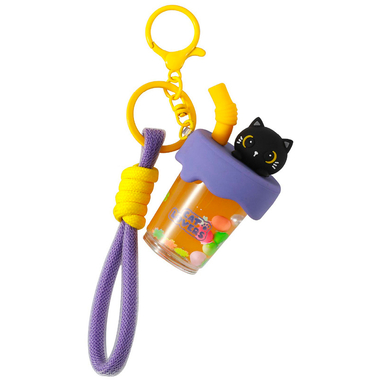 I-TOTAL Schlüsselanhänger Bubble Tea XL3076 Black Cat