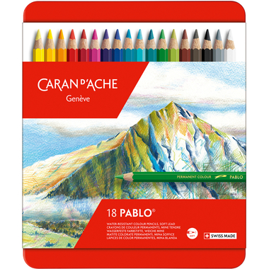 CARAN D'ACHE Farbstifte Pablo 666.318 18 Farben