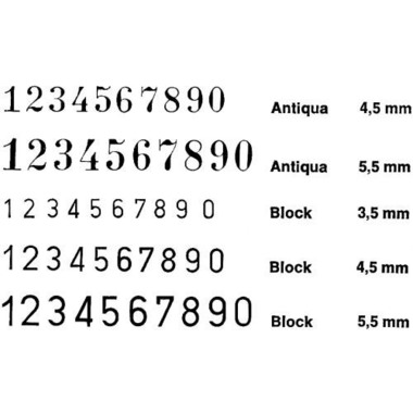 REINER Timbro numeri RH201028 Antiqua 5,5mm