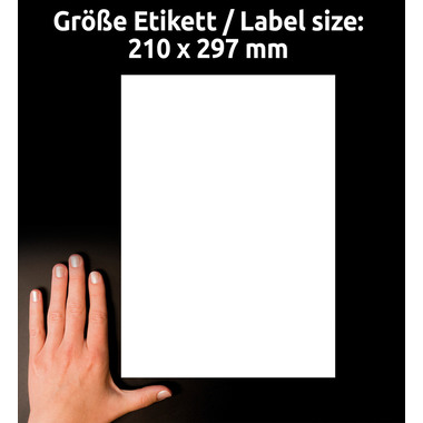 AVERY ZWECKFORM Etiketten A4 L7767-40 weiss, glossy 40 Stück