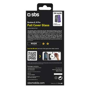 Protective glass film for Realme 8