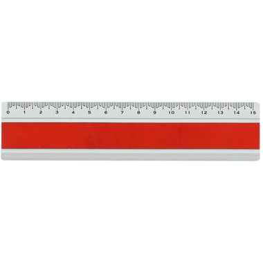 DUX Règle Joy Color 15cm FA-JC/15R Alu, rouge