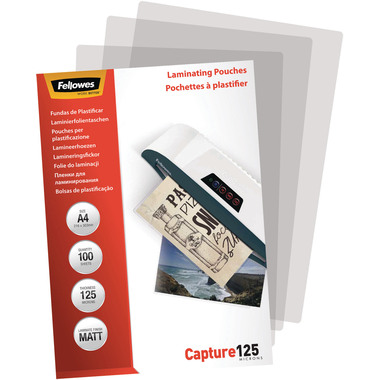 FELLOWES Pochettes à plastifier A4 5328502 mat, 125my 100 pcs.