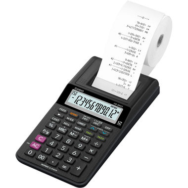 CASIO Tischrechner druckend HR-8RCEBK 12-stellig schwarz