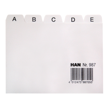 HAN Sepratori schedi A-Z A7 987 grigio 25 pcs.