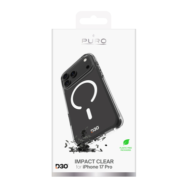 Cover Impact Clear D3O® Bio per iPhone 17 Pro | Puro
