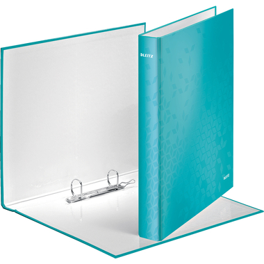 LEITZ Raccoglitore anelli WOW 4cm 42410051 2 anelli azzurro ghiaccio A4+