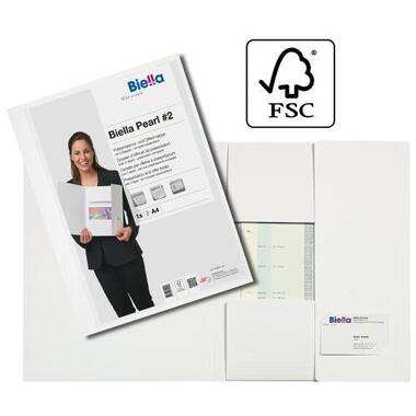 BIELLA Presentation folder Pearl#2 186411.01 white 245x315mm