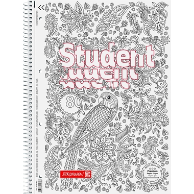 BRUNNEN Collegeblock Student A4 1067427 liniert mit Rand 80 Blatt