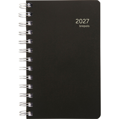 BREPOLS Agenda Building Polyprop 2027 0.414.4910 1J/1P noir 10x16.5cm