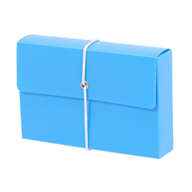 METZGER&MENDLE Karteikartenbox mit Gummi A7 66030361 blau 7.5x12.5cm