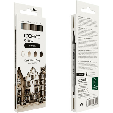 COPIC Marker Ciao Shade Set 22075420 Dark Warm Gray 4 Stück