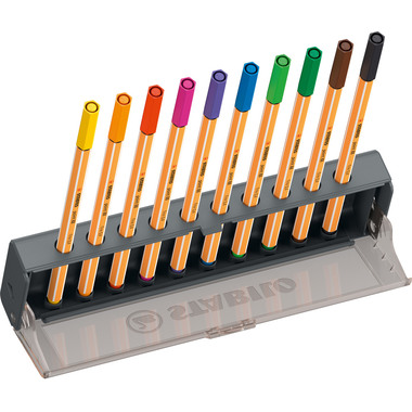 STABILO Fineliner Point 88 0.4mm 8810-5 Klicketui 10 pezzi