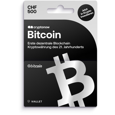 Geschenkkarte Cryptonow - Bitcoin CHF 500.-