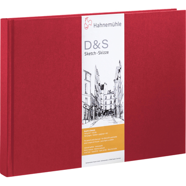 HAHNEMÜHLE Quaderno da schizzi D&S A5 orizzontale 10628293 rosso 80 fogli