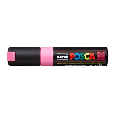 UNI-BALL Posca Marker 8mm PC-8K F.PINK fluo rosa, Keilspitze