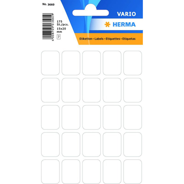 HERMA Etiquettes 15×20mm 3660 blanc 175 pcs.