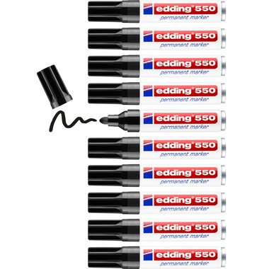 EDDING Permanent Marker 550 3-4mm 550-1 schwarz