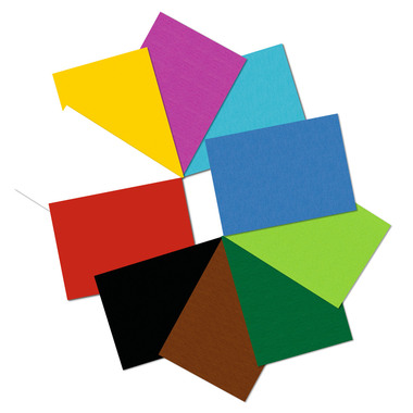 URSUS Cartone per foto blocco A4 3704699SE 300g, 10 colori 10 fogli
